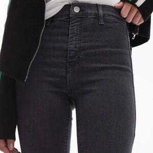 Topshop high rise Joni jeans in washed black